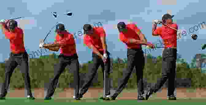 A Golfer Demonstrating The Proper Golf Swing. The Three Fundamentals Of Excellent Golf