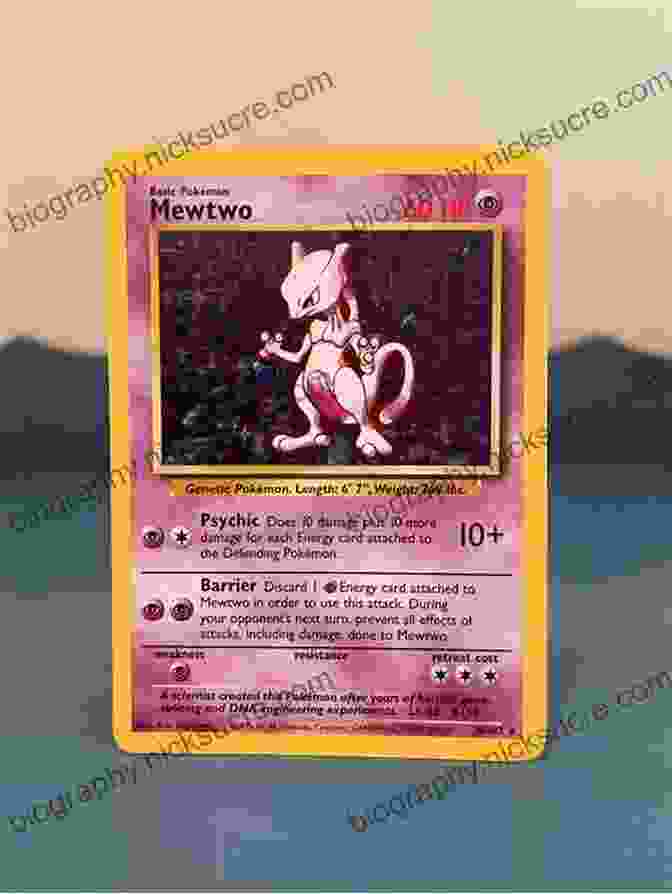 A Holographic Card Featuring The Legendary Pokémon Mewtwo, Its Eyes Glowing With An Ethereal Blue Light. Pokemon My Collection E Card Vol 4 From Japan Vintage Photo